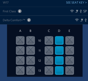 only middel seats open on my yyz to atl flight delta 717-200 jet