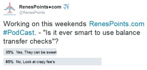 twitter poll on balance transfer checks