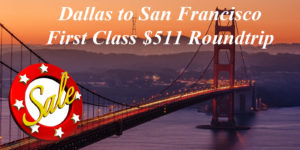 Banner DFW-SFO First Class