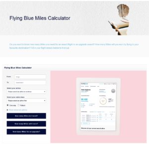 fb miles upgrade calculator page