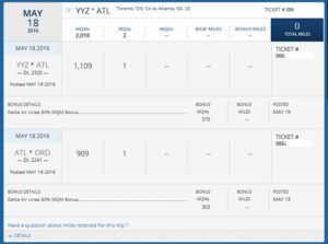 mqms have posted for my 1st class 250 skymile ticket