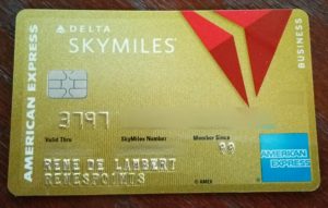 my new delta amex biz card