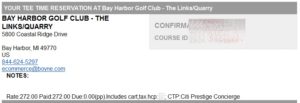 prepaid golf citi card