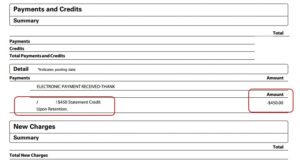 retention bonus from a credit card