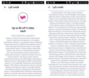 5 bucks off airport rides lyft