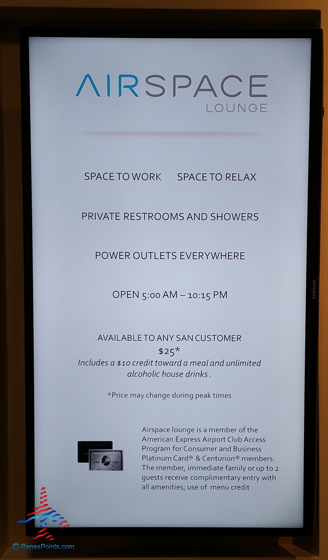 San Diego SAN Airport AirSpace Lounge Review RenesPoints Travel Blog