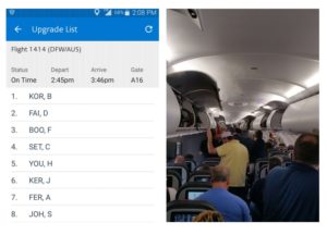 aa app and back of the bus flying