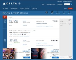 results for prem economy search are w class fare but coach seat