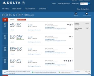 coach delta-com atl-slc-dfw e fare