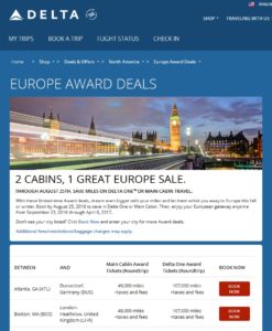 europe sale skymiles till 6april17