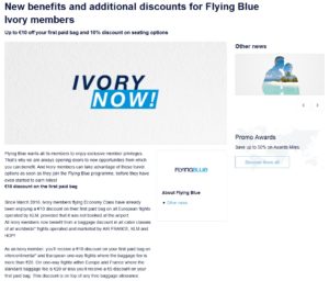 flying blue ivory perks