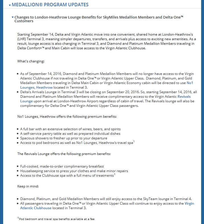 Delta dumps Medallion® elite Virgin Atlantic Clubhouse access as part of move to T3 in LHR (boooo)!