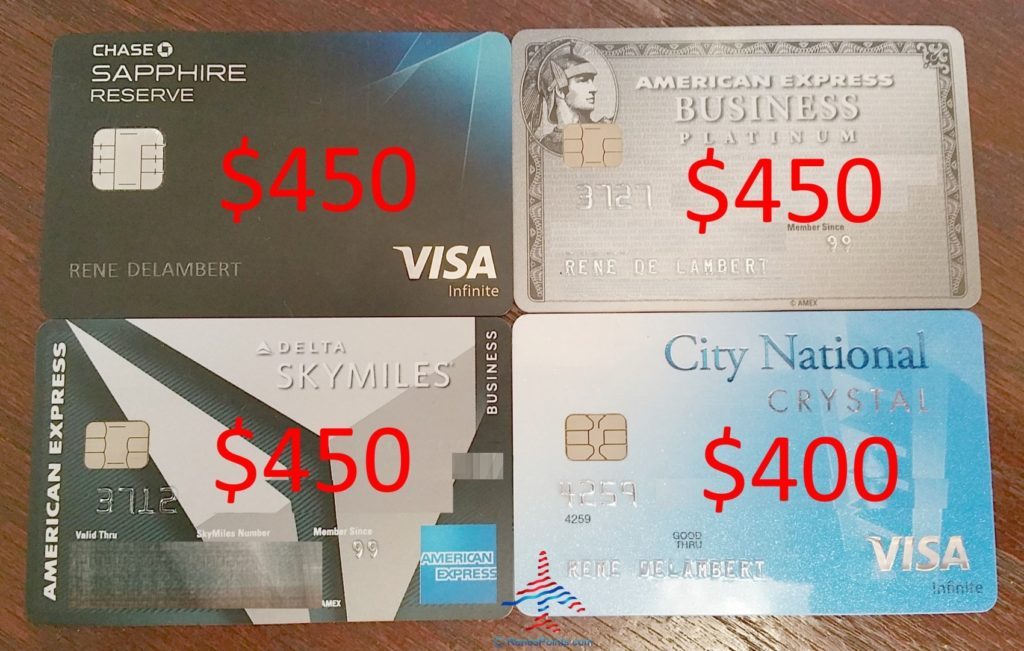 I am HAPPY to pay $1750 in Annual Card Fees for these FOUR cards! Year ...