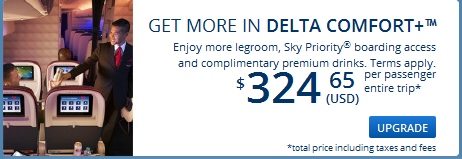 What is the CRAZIEST Delta buy-up offer you have ever got. Can you beat $300+ for C+?