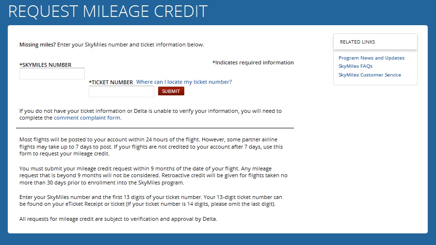 More details on the Delta / Skyteam – “Never miss a mile! SkyTeam launches frequent flyer retro-crediting”