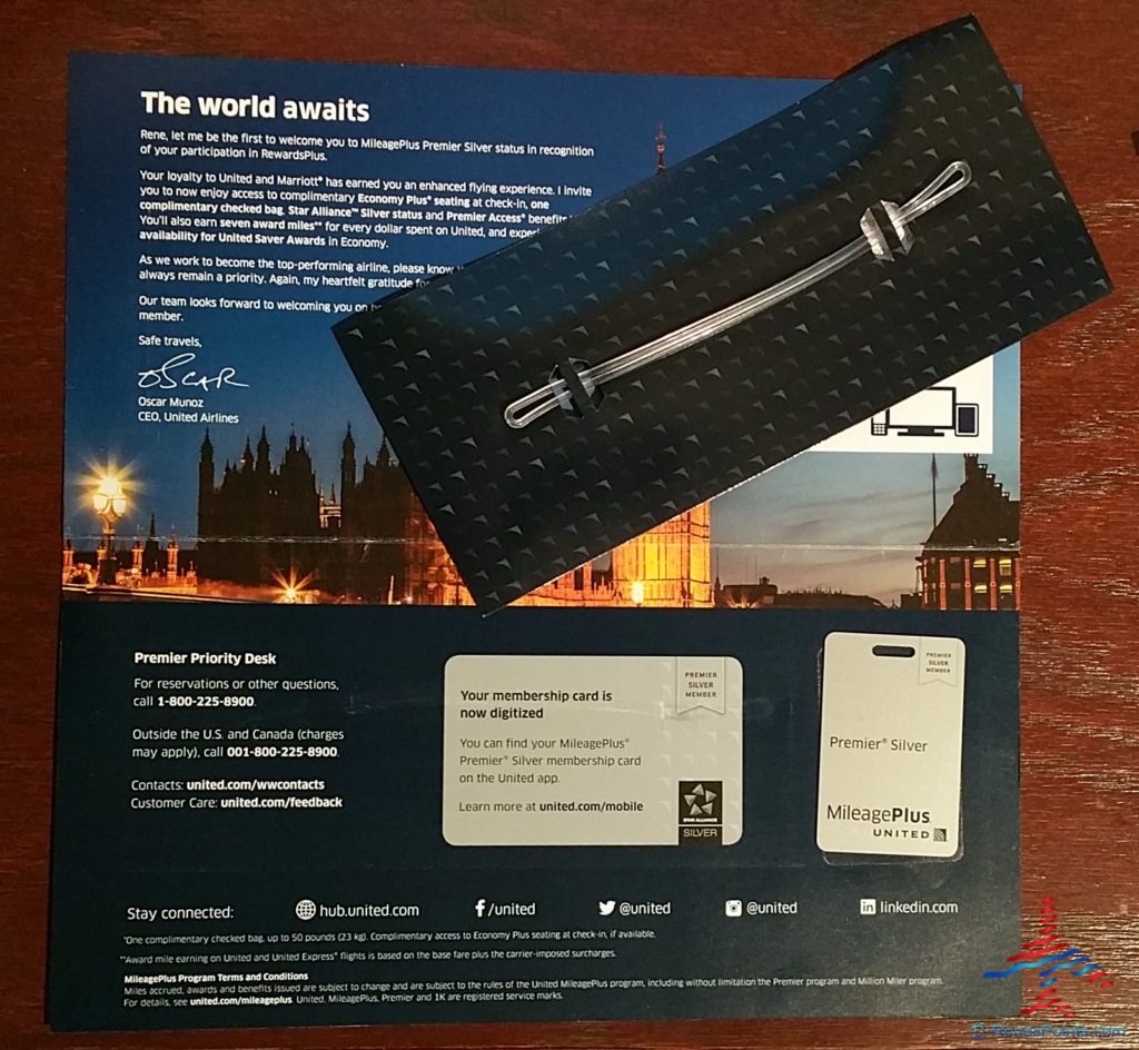 myunitedsilverstatusbragmailkit1 Eye of the Flyer