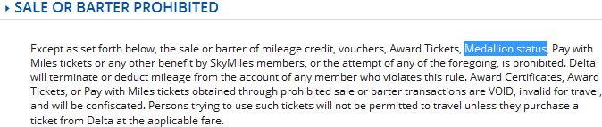 PSA: Don’t risk losing your Delta Diamond status selling perks on EBAY!
