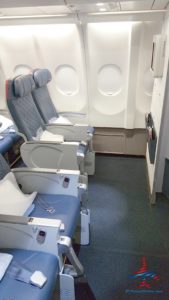 a row of seats in an airplane