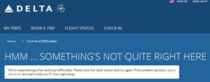 Delta - com down again
