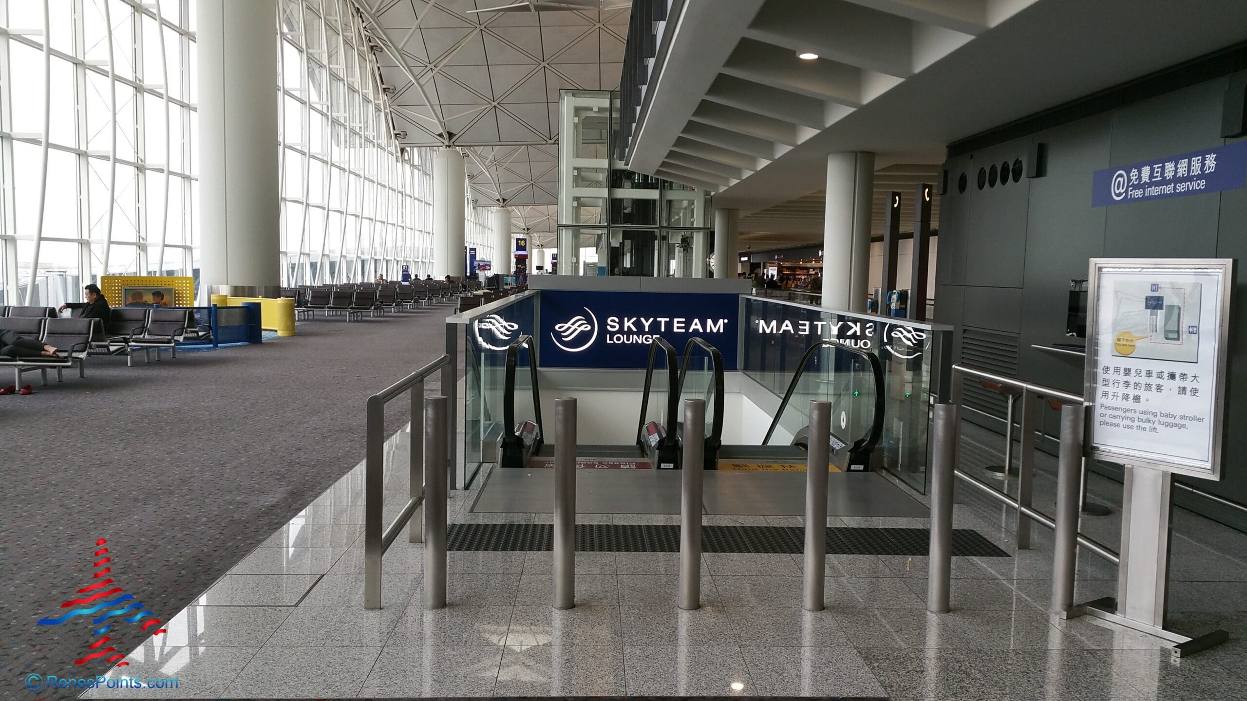 Skyteam Delta Lounge HKG Hong Kong International Airport review RenesPoints blog