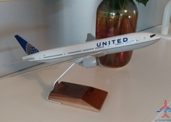 a model airplane on a table