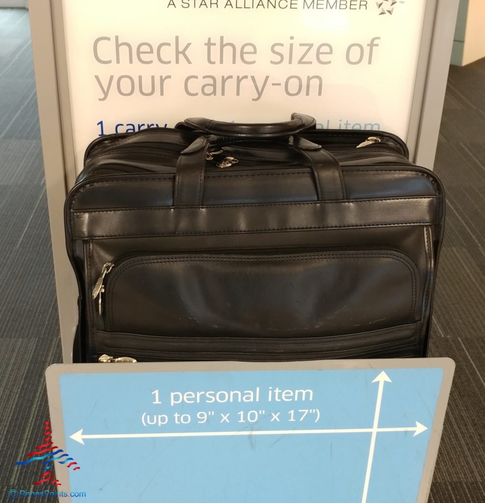 What are the United and American Airlines carryon bag size testers