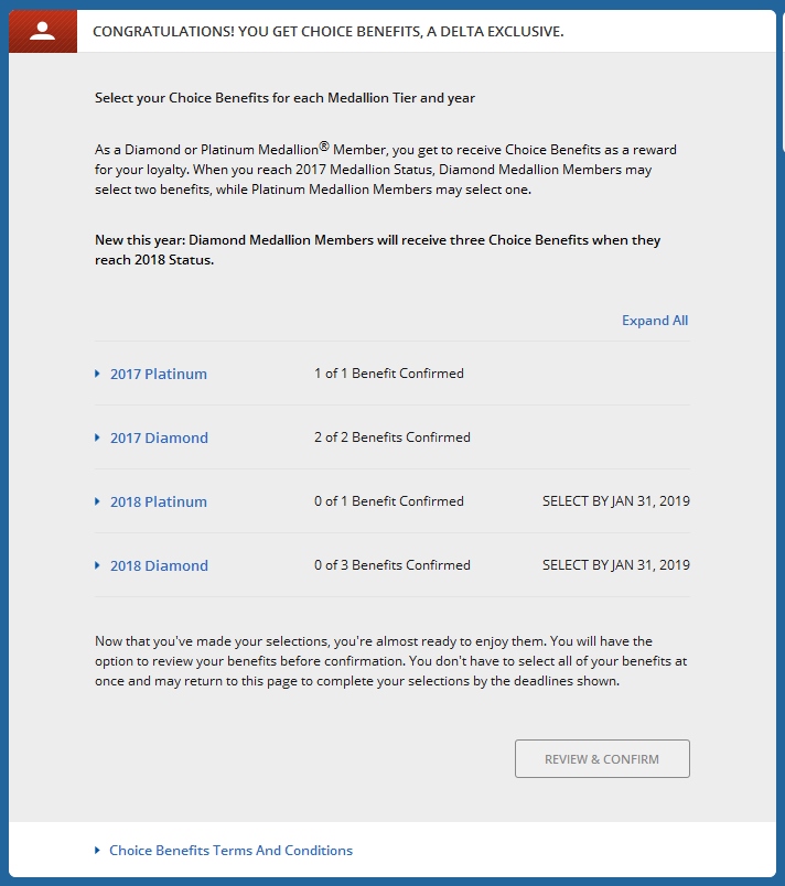 Choosing new Delta Diamond Medallion® Choice Benefits 2018 – What to pick depends on you!