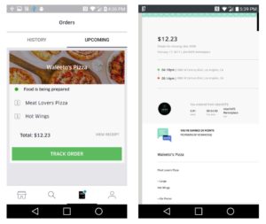 my recipt for my first UBEReats test RenesPoints blog