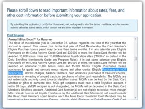 the t&c say fees do not count