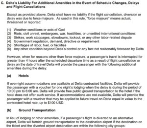 what delta air lines owes you if they cancel a flight