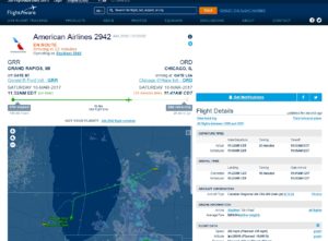 aa flight late grr to ord