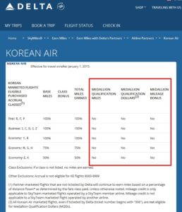 ke earnings if not a code-share flight is NO NO NO