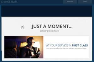 popup when you are about to change your seats on delta