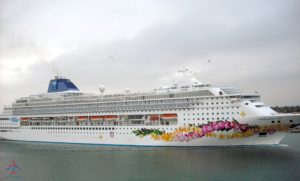 a cruise ship in the water