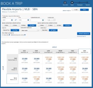 flexable search results from florida to south bend renespoints blog