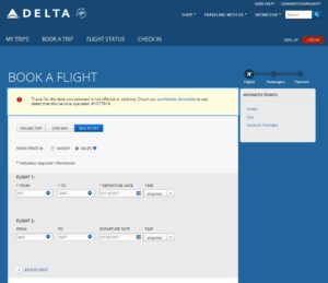 simple 2 leg serach errors out on Delta-com