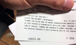 a hand holding a receipt