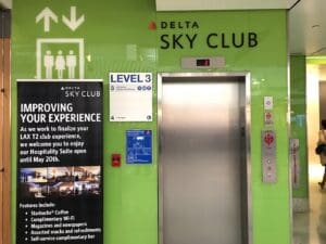 an elevator with an elevator door