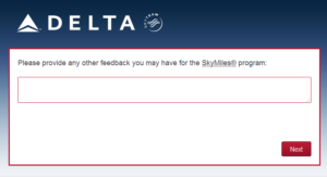 New Delta Air Lines SkyMiles survey for 250 SkyMiles - how would you vote (21)