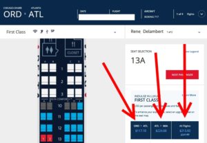 a screenshot of a flight schedule