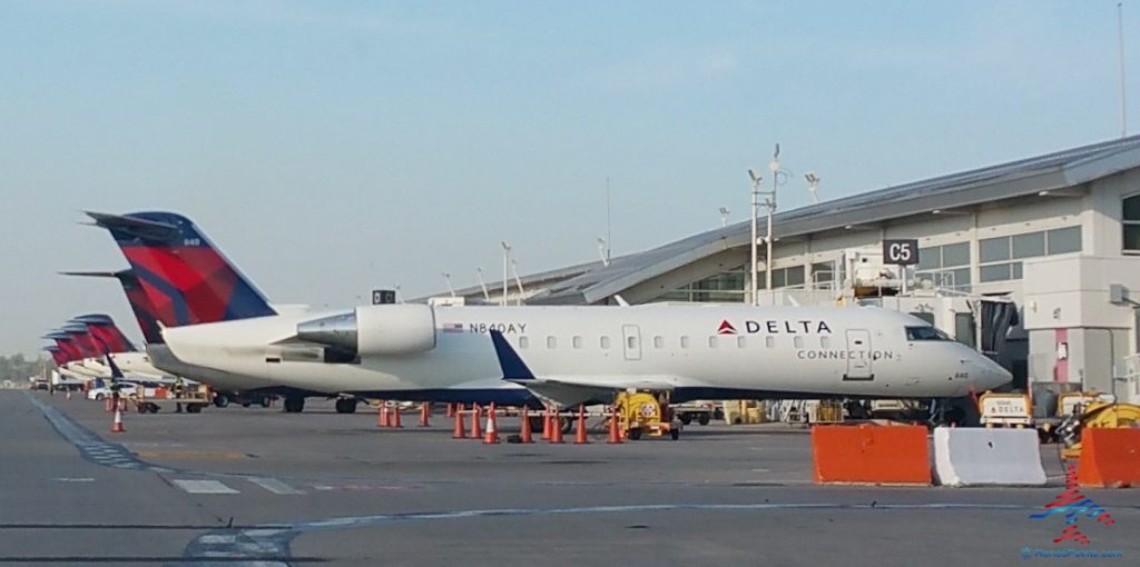 a plane parked on the tarmac