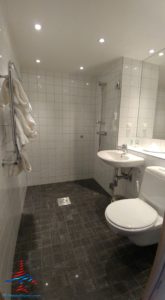 a bathroom with a sink and toilet