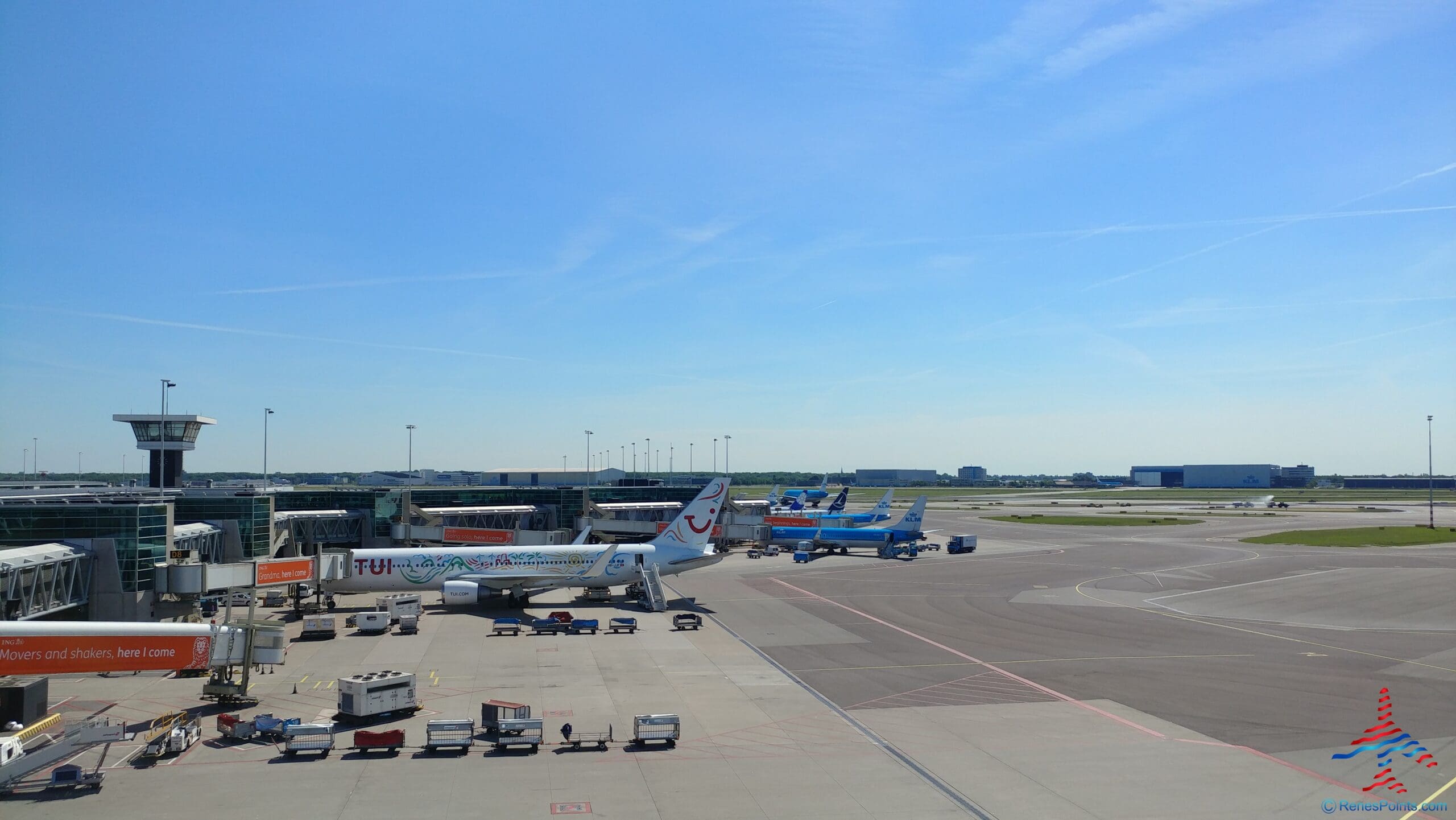 How to get to the Amsterdam Schiphol AMS Airport Panorama Terrace Observation Deck & Review