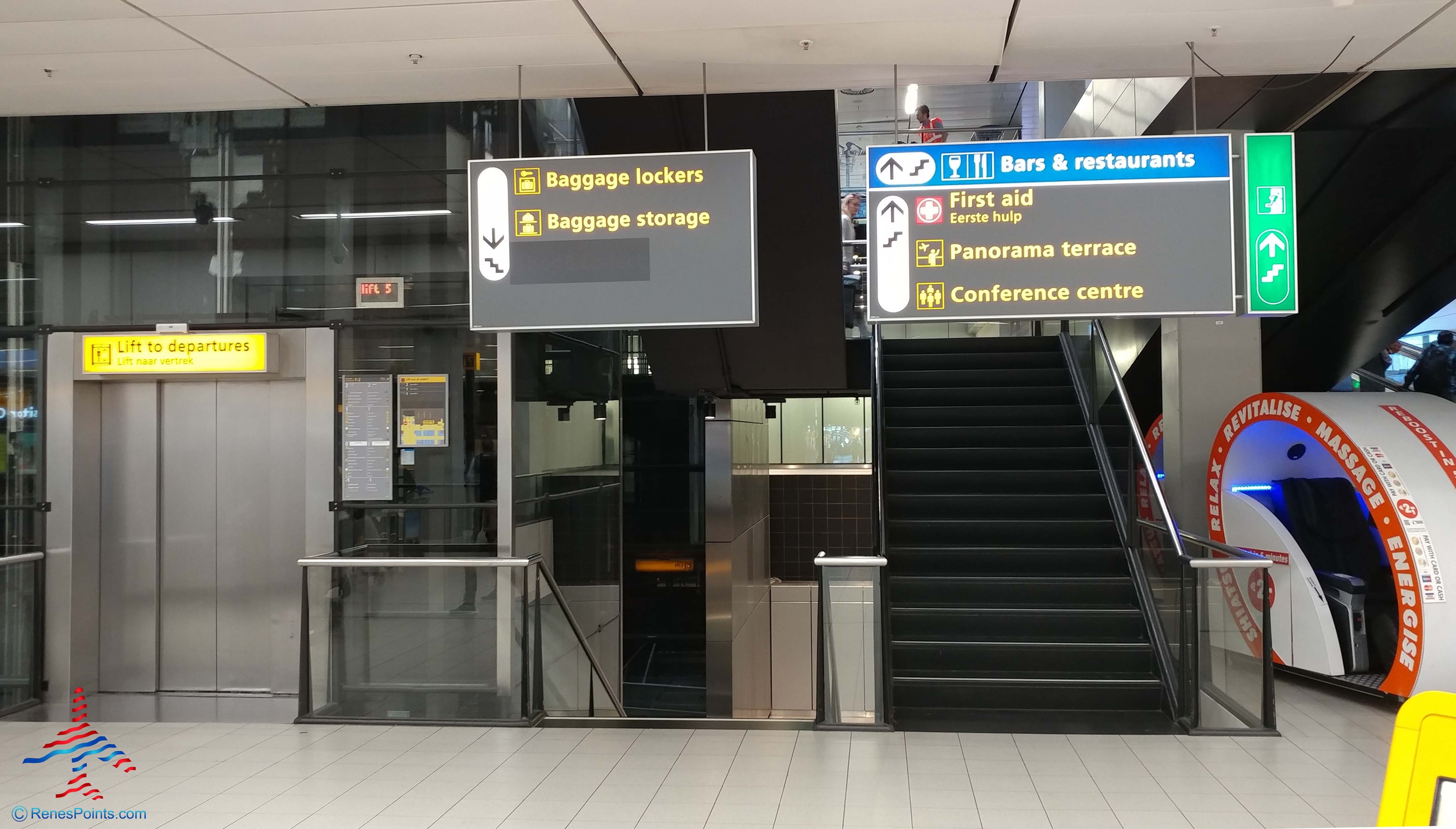 How to get to the Amsterdam Schiphol AMS Airport Panorama Terrace Observation Deck & Review