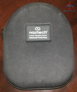 a black bag with white text