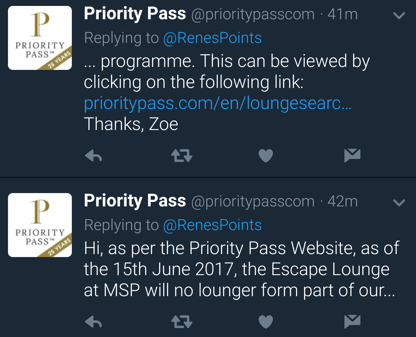 Reminder: Today the MSP Minneapolis Escape Lounge departs Priority Pass & Joins Exclusive Amex Partnership. A sign of what is next?