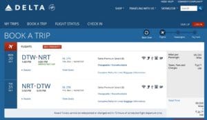 a screenshot of a flight status