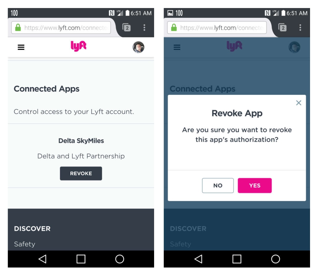 How to divorce your Delta / Lyft App permissions (are the SkyMiles worth the data tracking)?