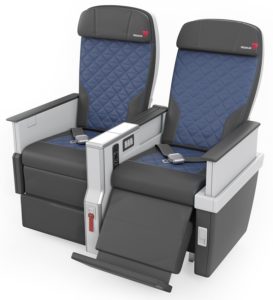 a pair of seats with armrests