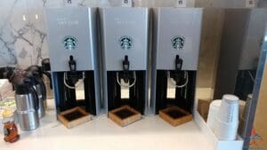 a group of coffee machines